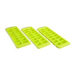 Pack 3 uds. cubitera de polipropileno colores surtidos 25 x 8,5 x 3,7 cm