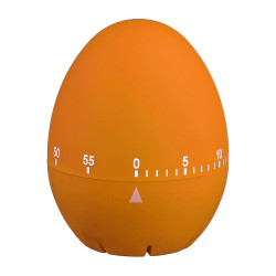 Temporizador tipo huevo con tacto de goma ø7,5cm colores surtidos