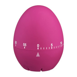 Temporizador tipo huevo con tacto de goma ø7,5cm colores surtidos
