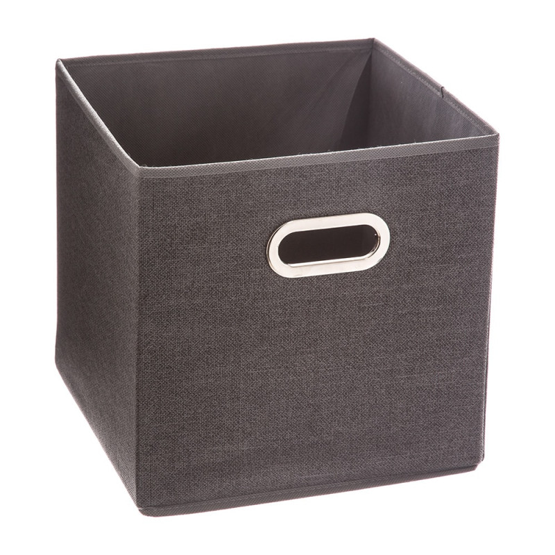 Caja organizadora color gris oscuro para estanteria 31x31cm Caja organizadora color gris oscuro para estanteria 31x31cm