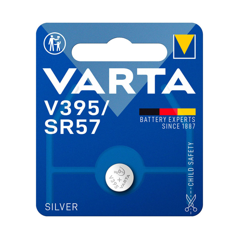 Micro pila de boton silver sr57 - v395 1,55v (blister 1 unid.) ø9,5x2,73mm Micro pila de boton silver sr57 - v395 1,55v (blister 1 unid.) ø9,5x2,73mm