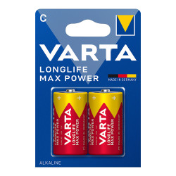 Pila alkalina longlife max power c- lr14 (blister 2 uds) ø26,2 x 50 mm