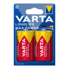 Pila alkalina longlife max power d - lr20 (blister 2 uds) ø34,2 x 61,5 mm