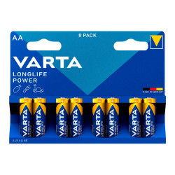 Pila alkalina longlife power aa - lr06 (blister 8 uds) ø14,5x50,5mm