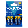 Pila alkalina longlife power aa - lr06 2 tiras (10 blisters 4 unid.) ø14,5x50,5mm precio por blister