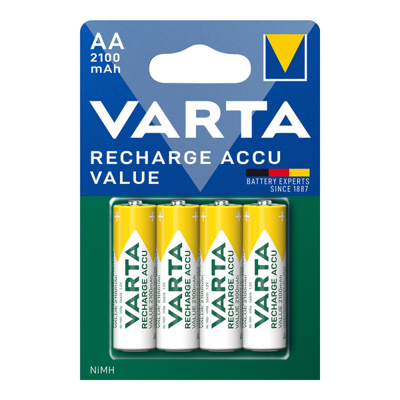 Pila varta recargable accu aa - hr6 2100 ma (blister 4 uds) ø14,5 x 50,5 mm Pila varta recargable accu aa - hr6 2100 ma (blister 4 uds) ø14,5 x 50,5 mm