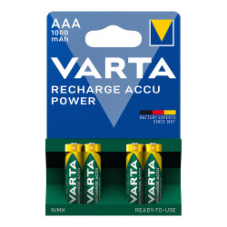 Pila varta recargable accu power aaa - lr03 1000 ma (blister 4 uds) ø10,5x44,5mm