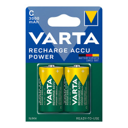 Pila recargable accu power c - lr14 3000 ma (blister 2 uds) ø26,2 x 50 mm