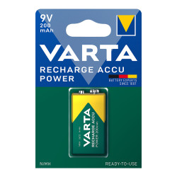 Pila recargable accu power 9 v - 6lr61 200 ma (blister 1 unid.) 26,5 x 17,5 x 48,5 mm