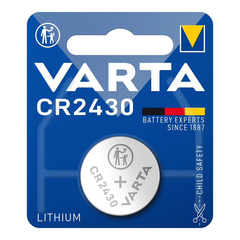 Micro pila de boton lithium cr2430 3v (blister 1 unid.) ø24,5x3mm Micro pila de boton lithium cr2430 3v (blister 1 unid.) ø24,5x3mm
