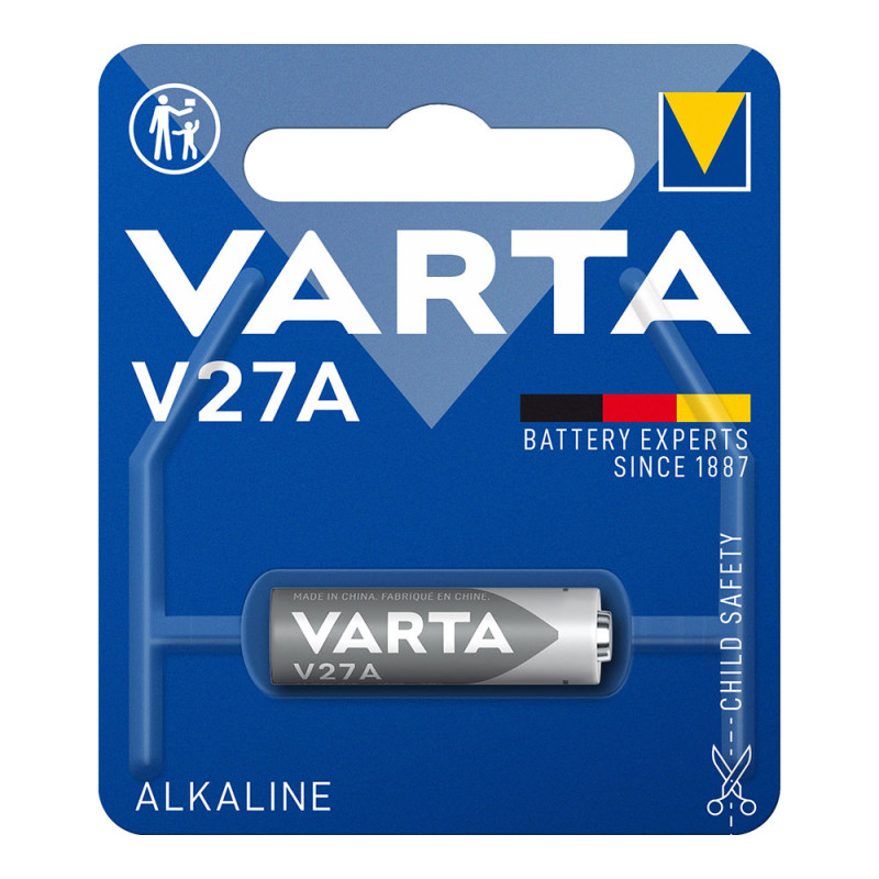 Pila varta alkalina v27a 12v (blister 1 unid.) ø8x28,2mm Pila varta alkalina v27a 12v (blister 1 unid.) ø8x28,2mm