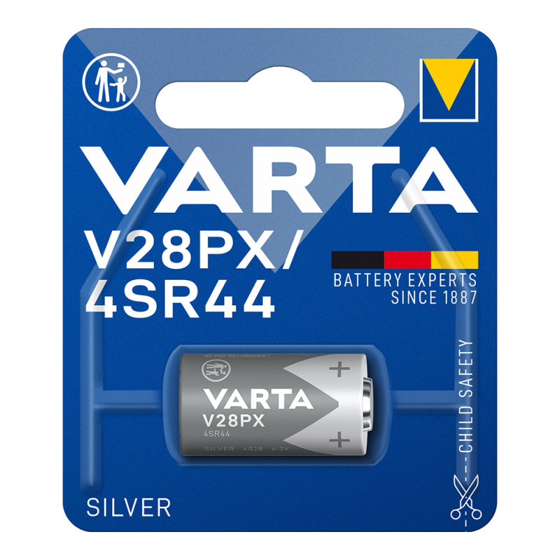 Pila varta silver v28px / 4sr44 6,2v (blister 1 unid.) ø13x25,2mm Pila varta silver v28px / 4sr44 6,2v (blister 1 unid.) ø13x25,2mm