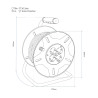 Enrollacables 50 m 3 g 1,50 mm² 4 tomas bipolares con t/tl con protector térmico