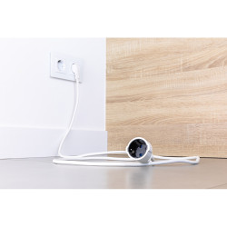 Prolongador con 1 toma 2p+t, 16a 250v~ 4 m de cable h05vv-f 3g1,5mm², blanco