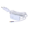 Conexion con interruptor 3a 1,5m 2x0,75mm manguera plana blanca edm