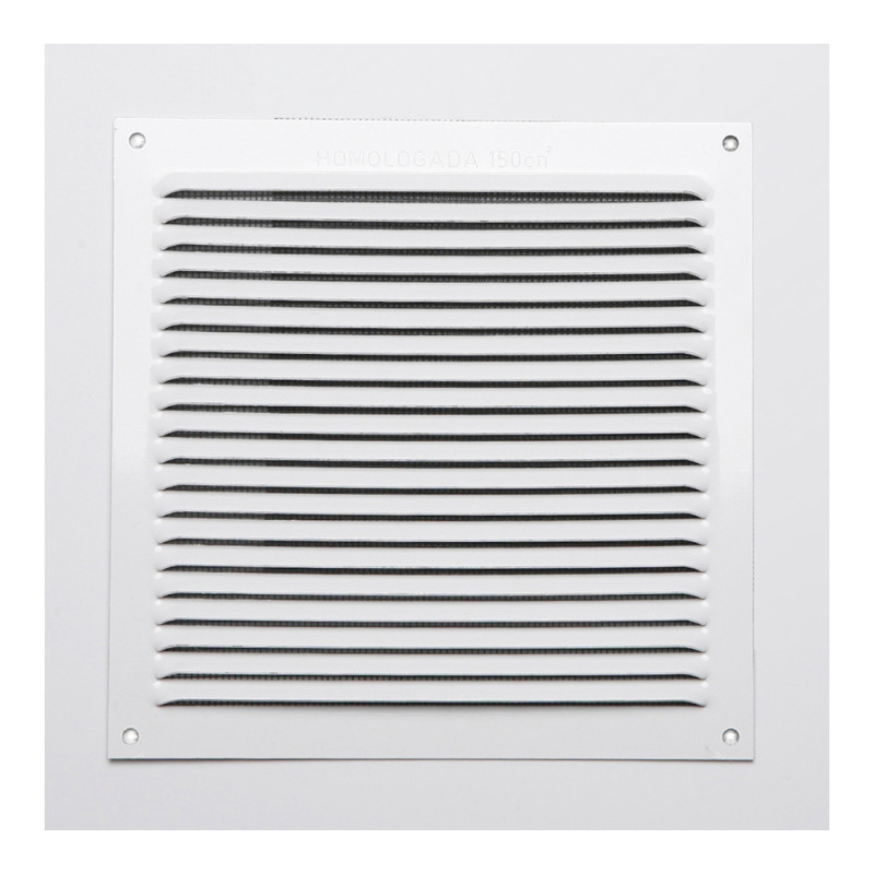Rejilla s/borde de aluminio 0.6 blanco lacado 170x170mm Rejilla s/borde de aluminio 0.6 blanco lacado 170x170mm
