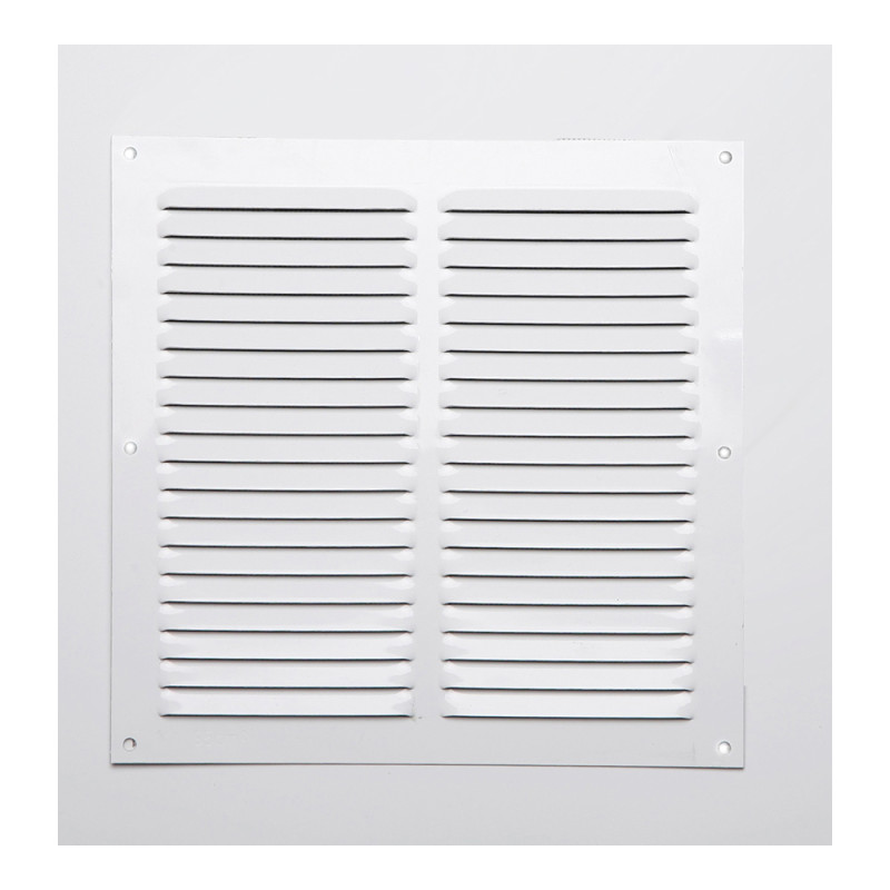 Rejilla s/borde de aluminio 0.6 blanco lacado 200x200mm Rejilla s/borde de aluminio 0.6 blanco lacado 200x200mm