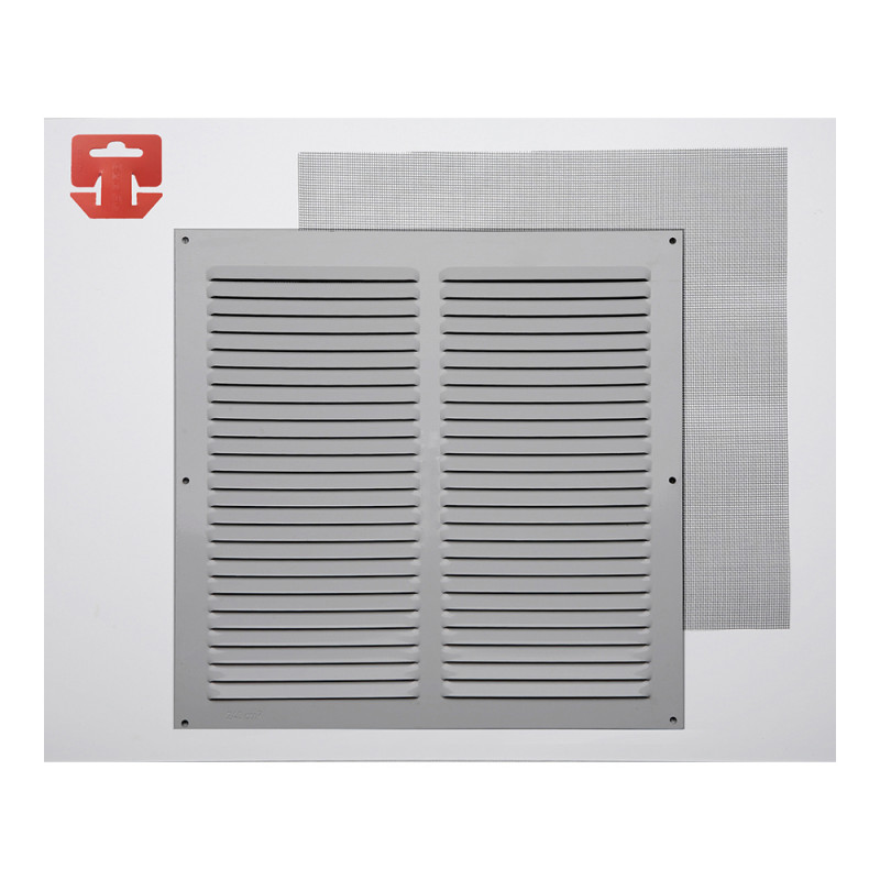 Rejilla con mosquitera. aluminio 0.6 natural 300x300mm (g) Rejilla con mosquitera. aluminio 0.6 natural 300x300mm (g)