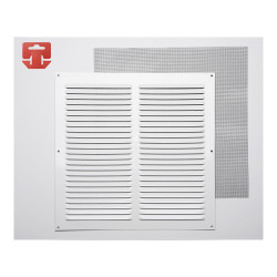 Rejilla con mosquitera. aluminio 0.6 blanco lacado 300x300mm (g)