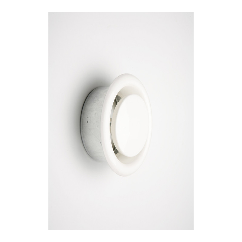 Difusor de empotrar tubo ø125mm regulable koppa acero blanco Difusor de empotrar tubo ø125mm regulable koppa acero blanco