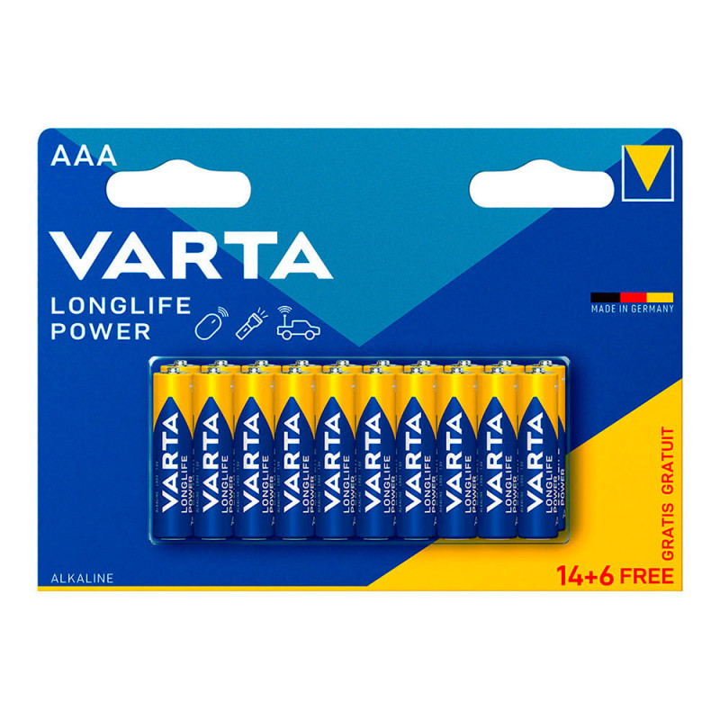 Pila alkalina longlife power aaa - lr03 (blister 14+6 uds) ø10,5x44,5mm Pila alkalina longlife power aaa - lr03 (blister 14+6 uds) ø10,5x44,5mm
