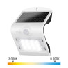 Aplique solar 1,5w 220lm recargable. sensor de presencia (2-6m) color blanco 9,6x7,3x14cm edm