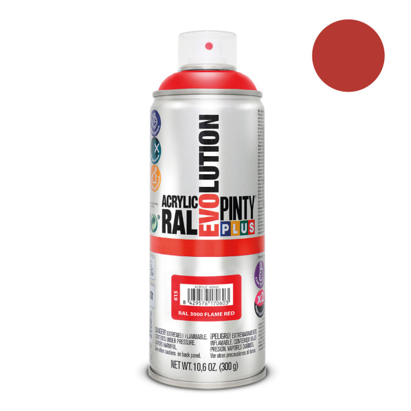 Pintura en spray pintyplus evolution 520 cc ral 3000 rojo vivo Pintura en spray pintyplus evolution 520 cc ral 3000 rojo vivo