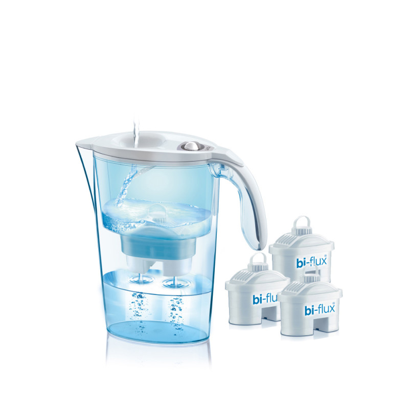 Kit jarra laica stream 2,3l blanca + 3 filtros bi-flux j9047ws Kit jarra laica stream 2,3l blanca + 3 filtros bi-flux j9047ws