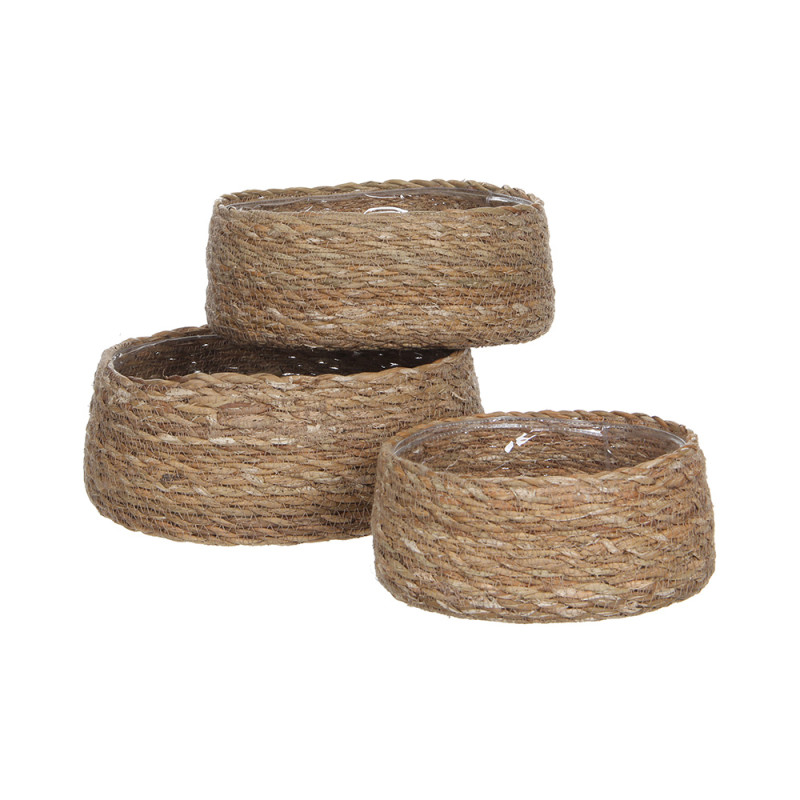 Cesto de mimbre set de 3 piezas Cesto de mimbre set de 3 piezas