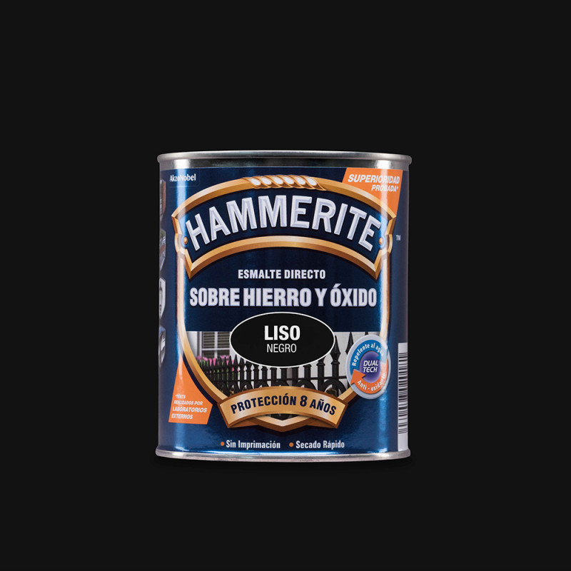 Hammerite esmalte metalico negro liso brillante 0.750l 5093791 Hammerite esmalte metalico negro liso brillante 0.750l 5093791