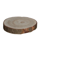 Base decorativa tronco de madera ø20 x 3 cm