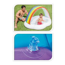 Piscina para bebes modelo arco iris 142x84x119cm