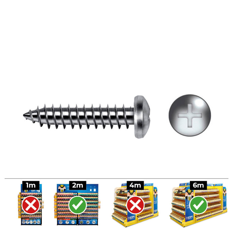 Caja 250 unid. tornillo chapa alomada philips din/ref 7981 4,8x32mm zincado celo Caja 250 unid. tornillo chapa alomada philips din/ref 7981 4,8x32mm zincado celo