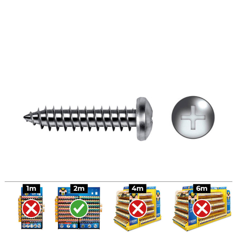 Caja 100 unid. tornillo chapa alomada philips din/ref 7981 5,5x50mm zincado celo Caja 100 unid. tornillo chapa alomada philips din/ref 7981 5,5x50mm zincado celo