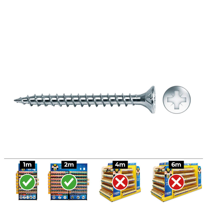 Caja 200 unid. tornillo madera avellanado pozi din/ref vlox ø4x40mm zincado+lubr. celo Caja 200 unid. tornillo madera avellanado pozi din/ref vlox ø4x40mm zincado+lubr. celo