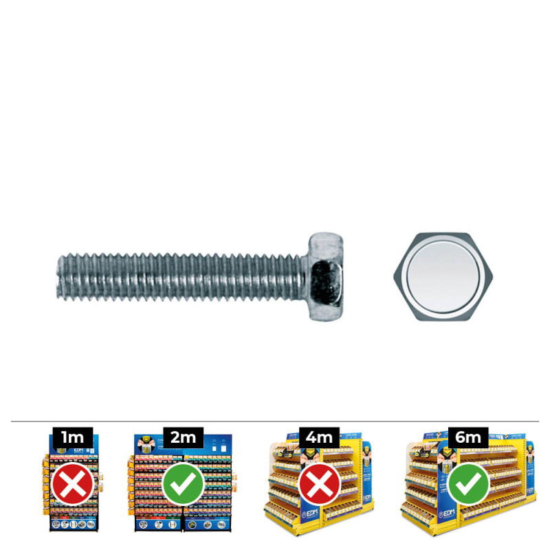 Caja 250 unid. tornillo metrica hexagonal din/ref 933 ø6x20mm zincado celo Caja 250 unid. tornillo metrica hexagonal din/ref 933 ø6x20mm zincado celo