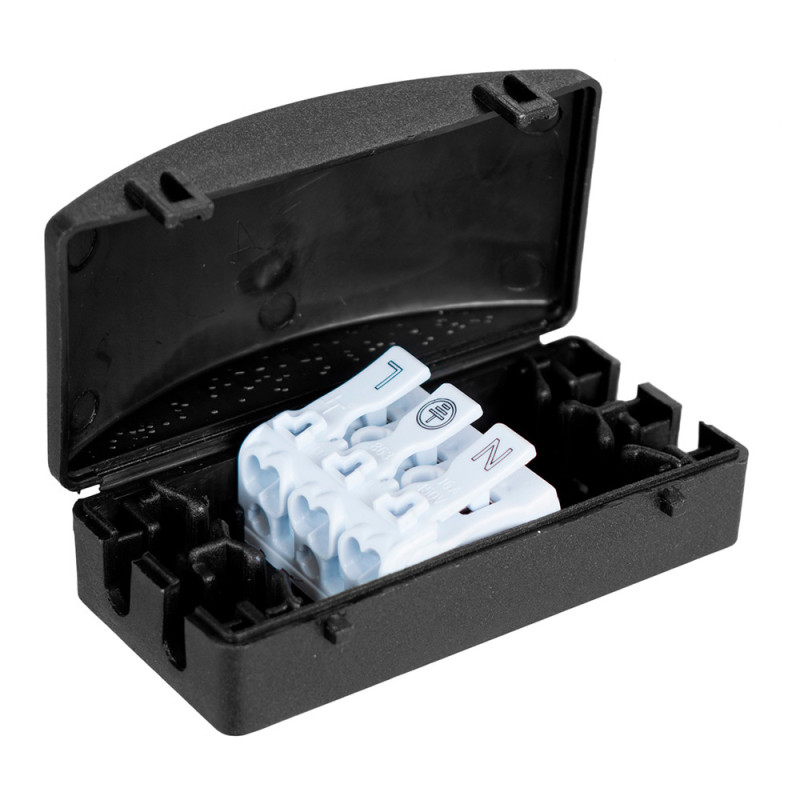 Caja de conexion para iluminacion ip20 black series solera (retractilado) bk-l3p Caja de conexion para iluminacion ip20 black series solera (retractilado) bk-l3p