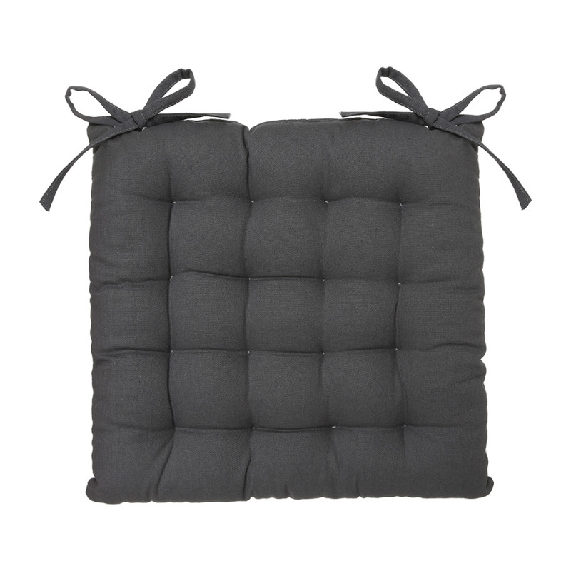 Cojin para silla estilo galleta color gris oscuro 38x38cm Cojin para silla estilo galleta color gris oscuro 38x38cm