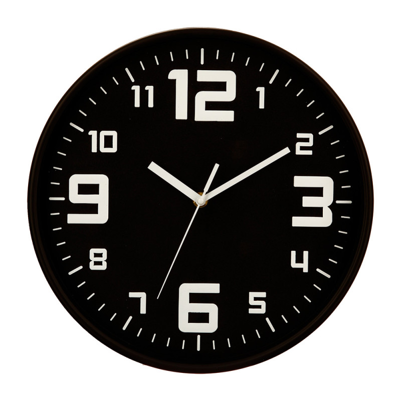 Reloj color negro ø30cm Reloj color negro ø30cm