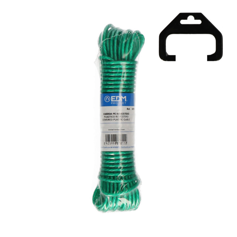 Madeja plastico revestido pvc tendedero 10m verde edm Madeja plastico revestido pvc tendedero 10m verde edm