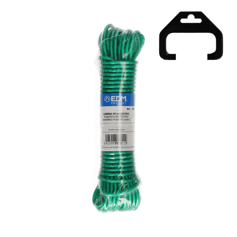 Madeja plastico revestido pvc tendedero 15m verde edm Madeja plastico revestido pvc tendedero 15m verde edm