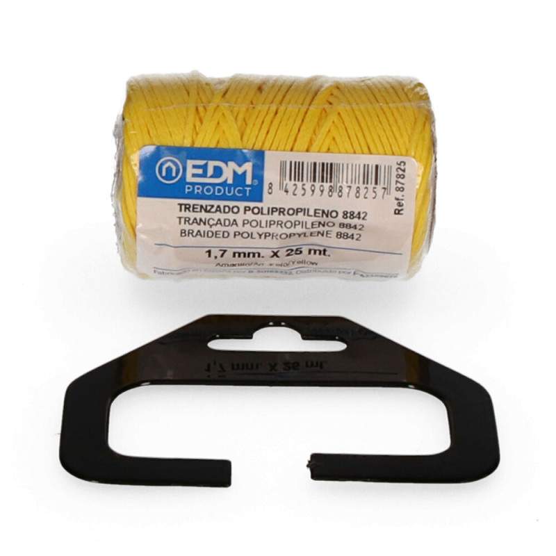Bobina trenzada polipropileno 8842 25m amarillo edm Bobina trenzada polipropileno 8842 25m amarillo edm