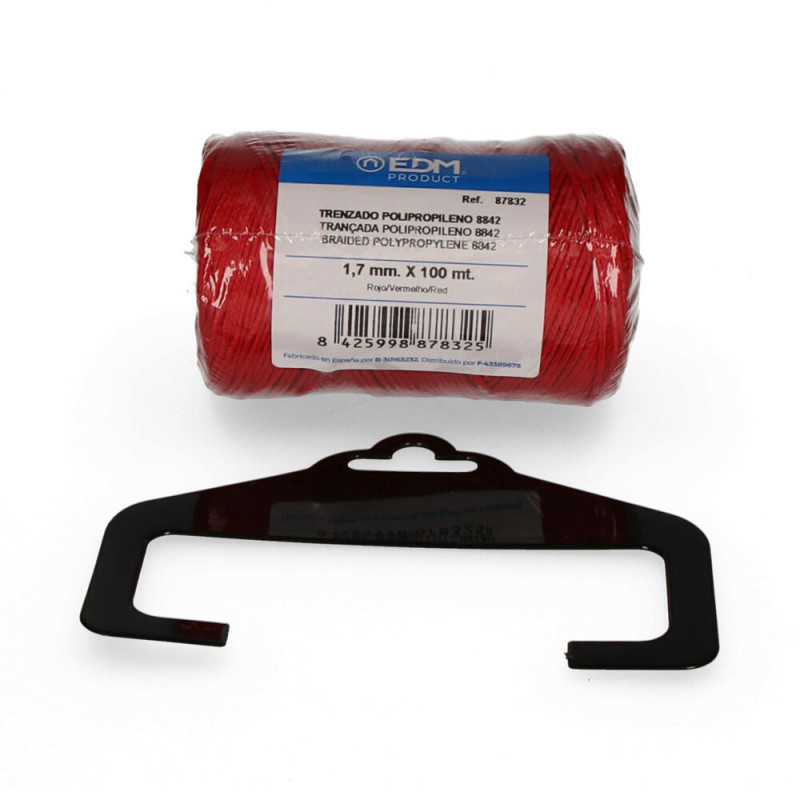 Bobina trenzada polipropileno 8842 100m rojo edm Bobina trenzada polipropileno 8842 100m rojo edm