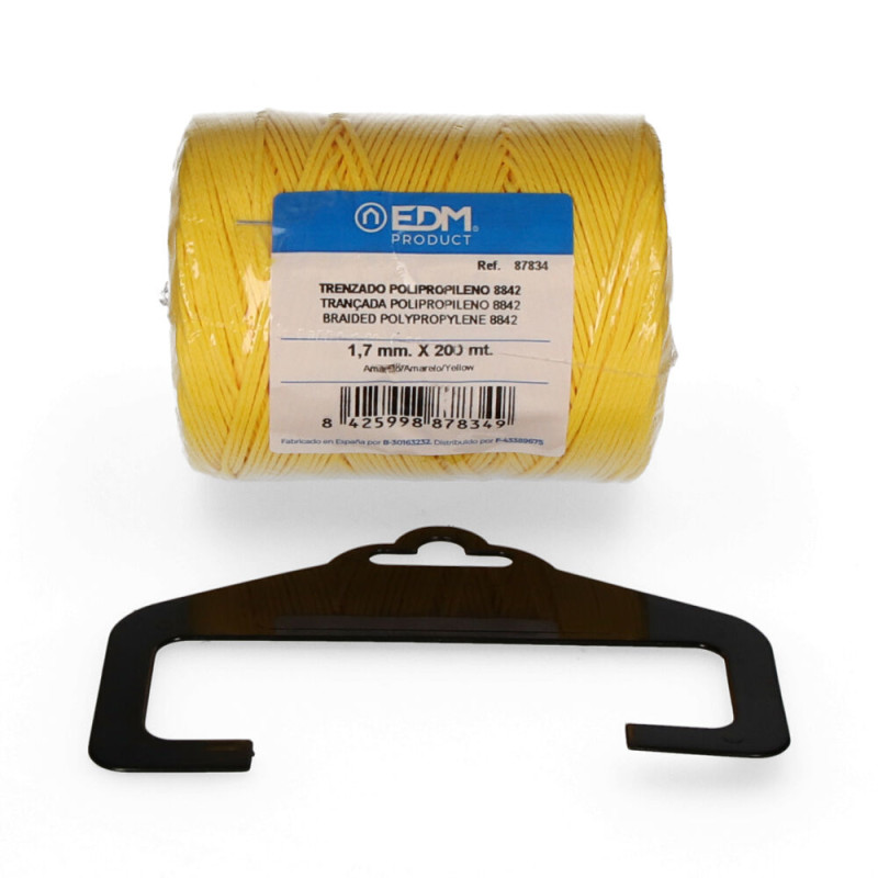 Bobina trenzada polipropileno 8842 200m amarillo edm Bobina trenzada polipropileno 8842 200m amarillo edm