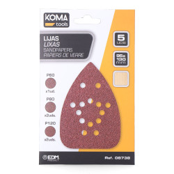 Set 5 lijas para lijadora tipo mouse 08753 koma tools