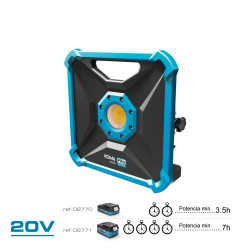 Foco proyector led 20w 1800 lm (sin batería ni cargador) 22,8 x 7 x 22,8 cm