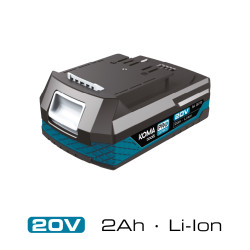 Bateria li-ion 20 v 2.0 ah 7,5 x 4,6 x 11,7 cm