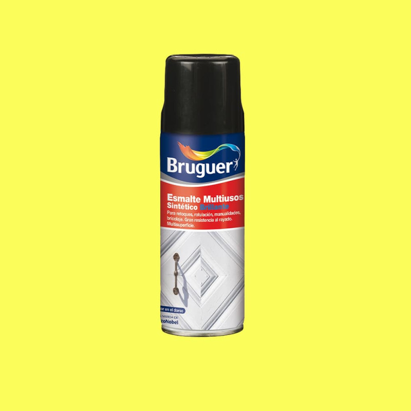 Esmalte sintetico multiuso spray amarillo limon brillante 0,4l 5197985 bruguer Esmalte sintetico multiuso spray amarillo limon brillante 0,4l 5197985 bruguer