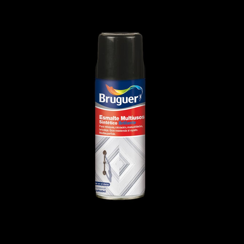 Esmalte sintetico multiuso spray negro mate 0,4l 5197993 bruguer Esmalte sintetico multiuso spray negro mate 0,4l 5197993 bruguer