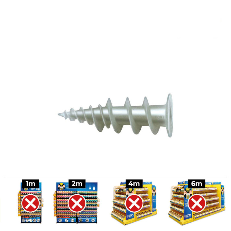 Taco nylon + tornillo ø3-4.5 x 40mm gkd (caja 50 unid) Taco nylon + tornillo ø3-4.5 x 40mm gkd (caja 50 unid)